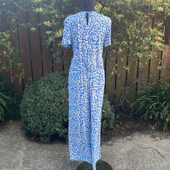 Joules celine blue floral jumpsuit size 16 - Picture 2 of 5